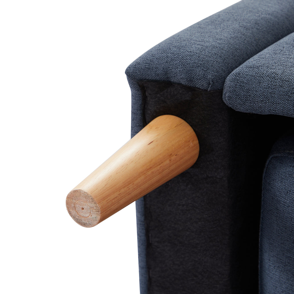 Canapé-lit 3 places en L en tissu de 79,5 pouces avec méridienne, lit gigogne et design rembourré