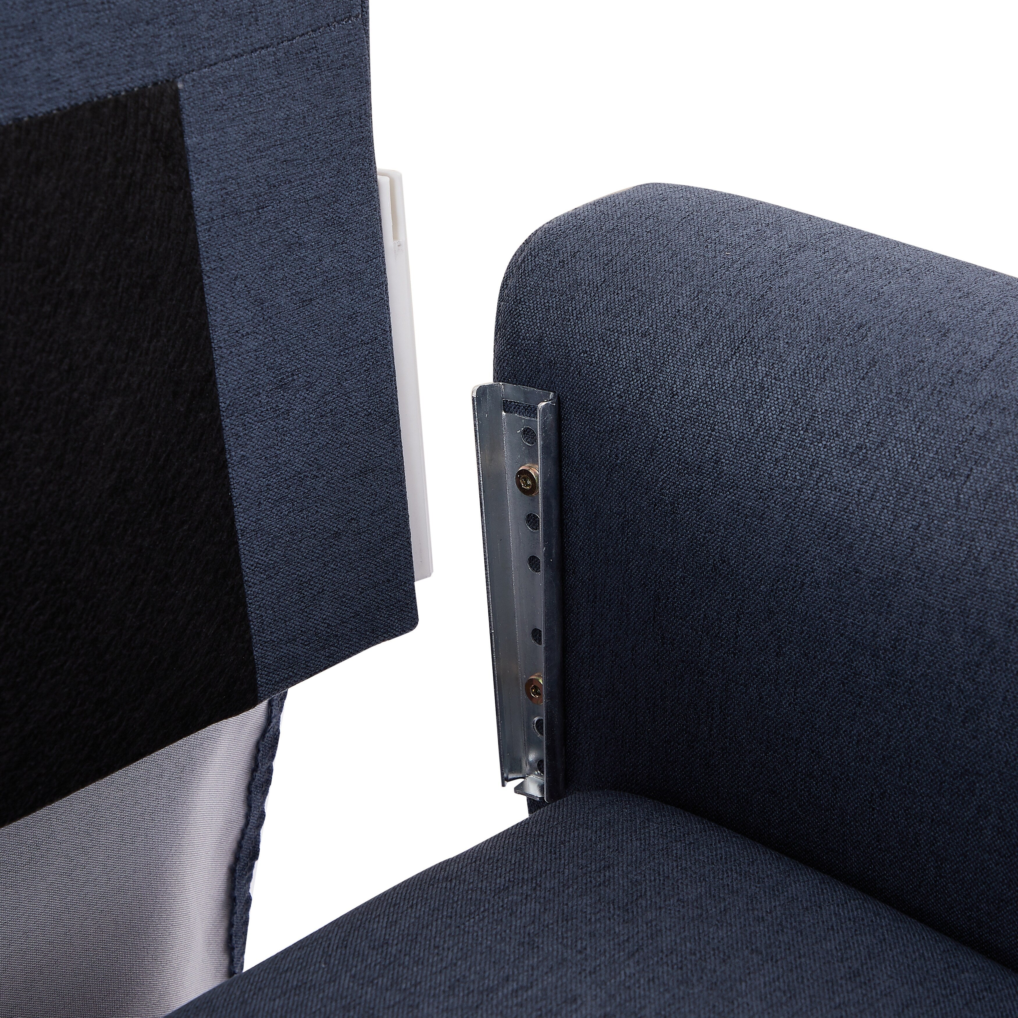 Canapé-lit 3 places en L en tissu de 79,5 pouces avec méridienne, lit gigogne et design rembourré