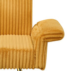 Canapé-lit pliable en velours côtelé 79 avec accoudoirs à 3 positions, mousse haute résilience et pieds en métal