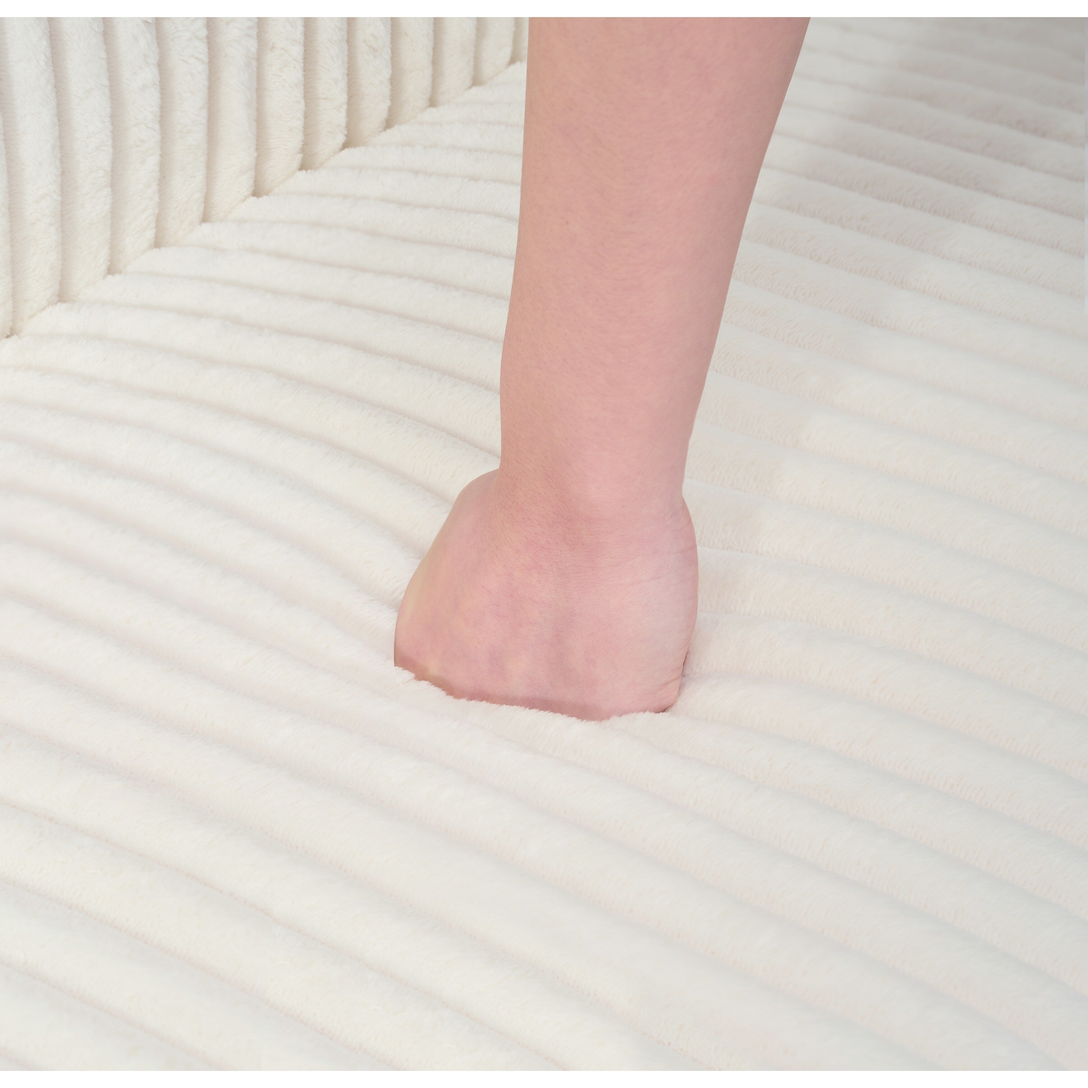 Canapé-lit pliable en velours côtelé 79 avec accoudoirs à 3 positions, mousse haute résilience et pieds en métal