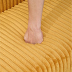 Canapé-lit pliable en velours côtelé 79 avec accoudoirs à 3 positions, mousse haute résilience et pieds en métal