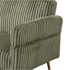 Canapé-lit pliable en velours côtelé 79 avec accoudoirs à 3 positions, mousse haute résilience et pieds en métal