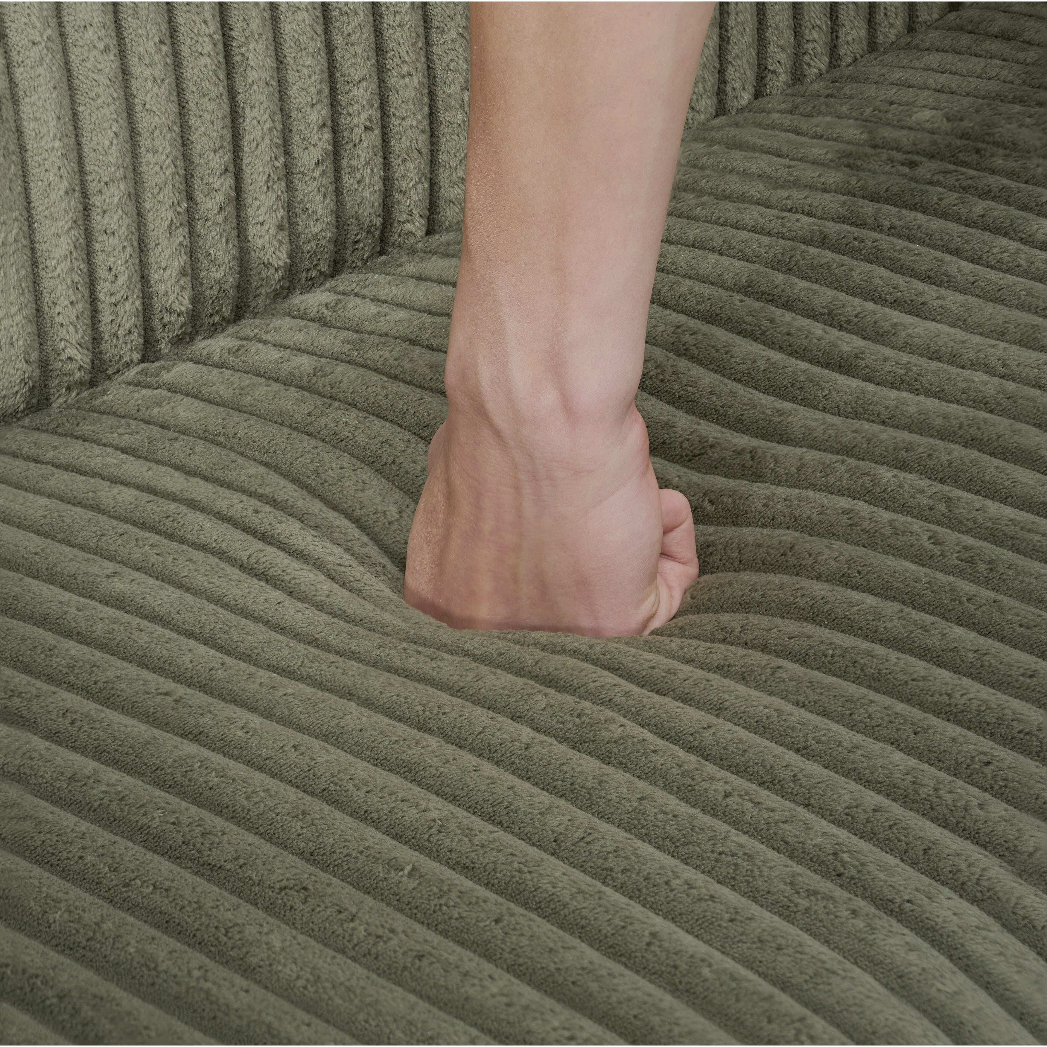 Canapé-lit pliable en velours côtelé 79 avec accoudoirs à 3 positions, mousse haute résilience et pieds en métal