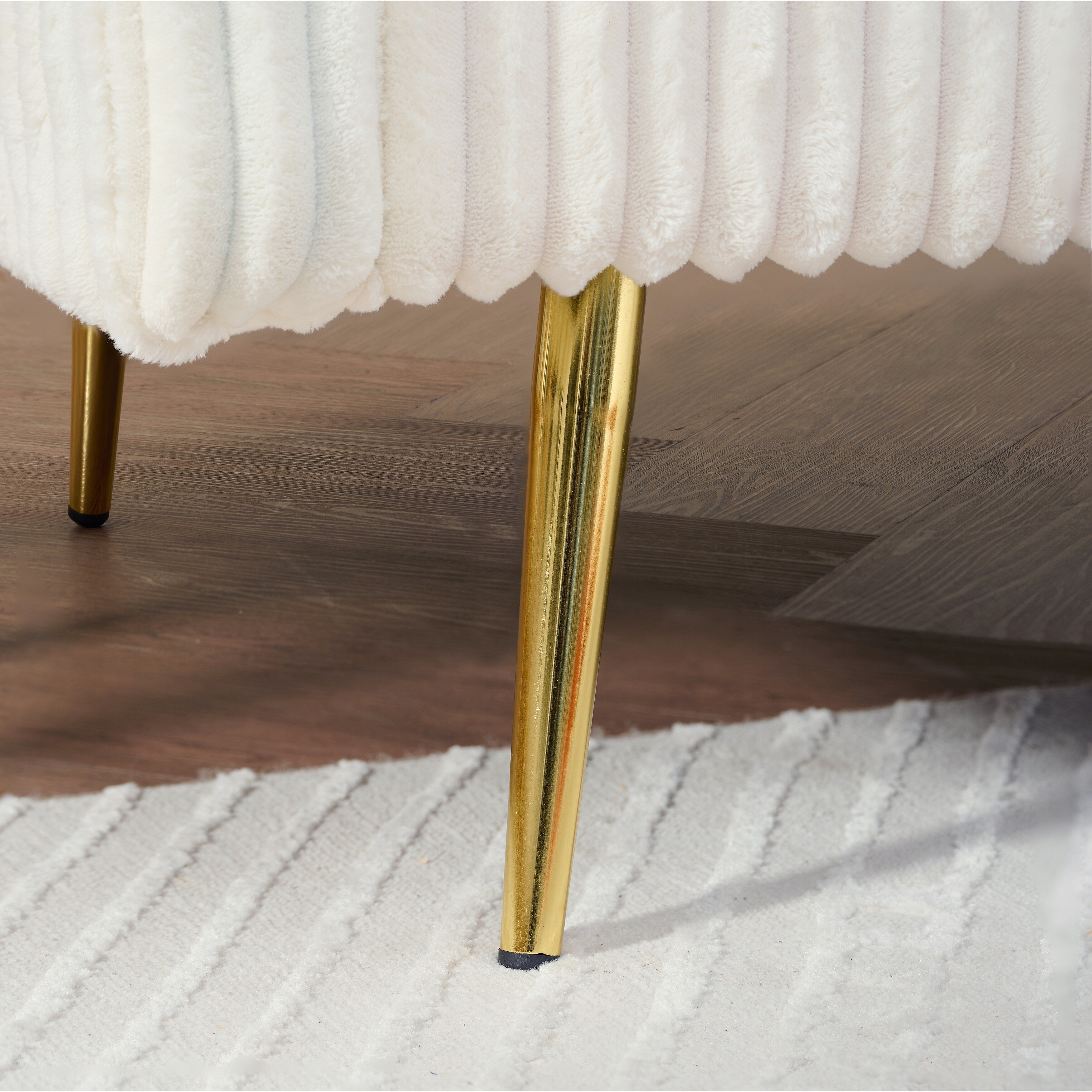 Canapé-lit pliable en velours côtelé 79 avec accoudoirs à 3 positions, mousse haute résilience et pieds en métal