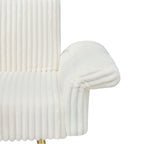 Canapé-lit pliable en velours côtelé 79 avec accoudoirs à 3 positions, mousse haute résilience et pieds en métal