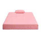 Ensemble matelas et oreiller 18 cm, tissu respirant, mousse à mémoire de forme infusée de gel, rose, matelas dans une boîte