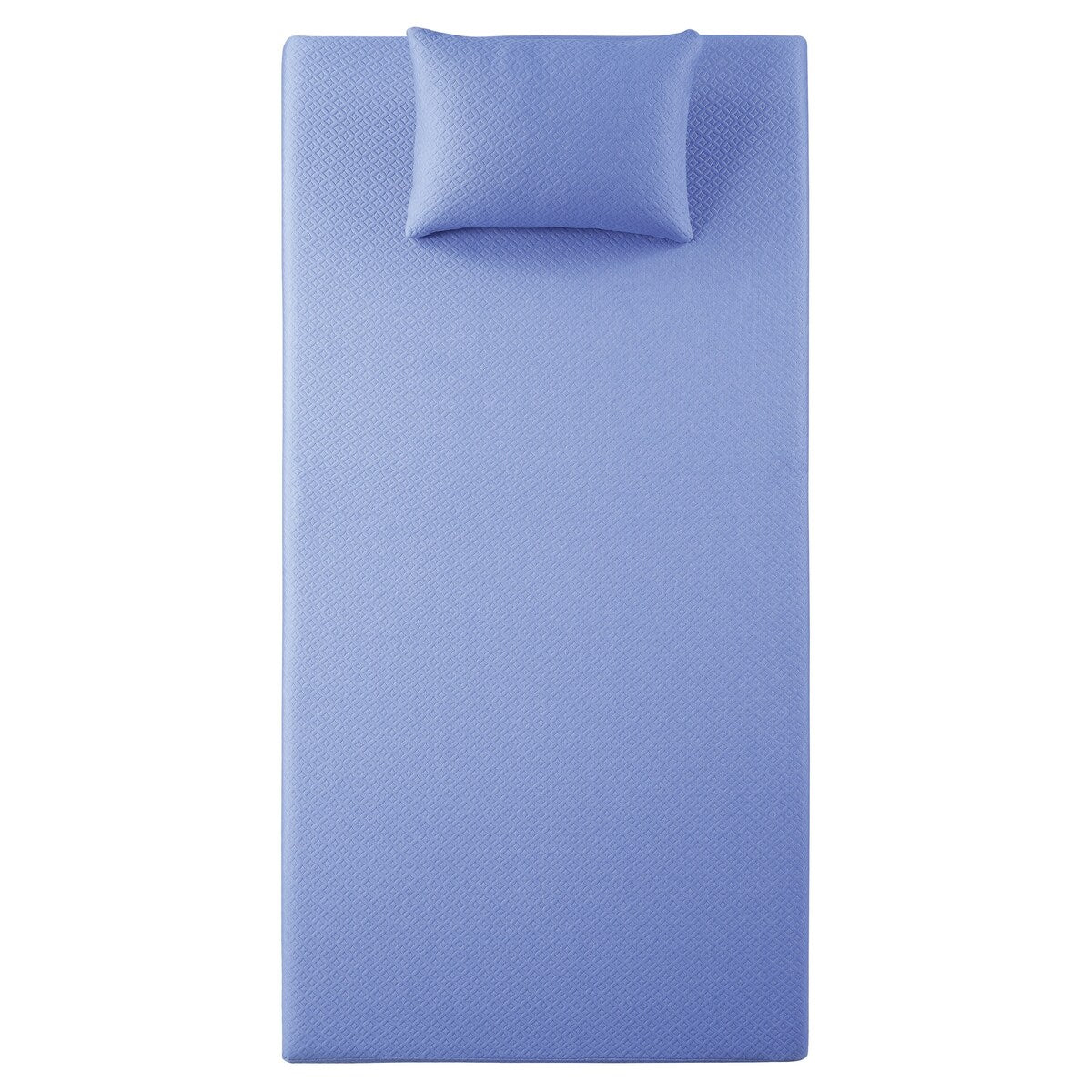 Ensemble matelas et oreiller double 7 pouces, tissu respirant, mousse à mémoire de forme infusée de gel, bleu, matelas dans une boîte