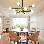 Lustre linéaire moderne Spoutnik 8/10/12 lumières