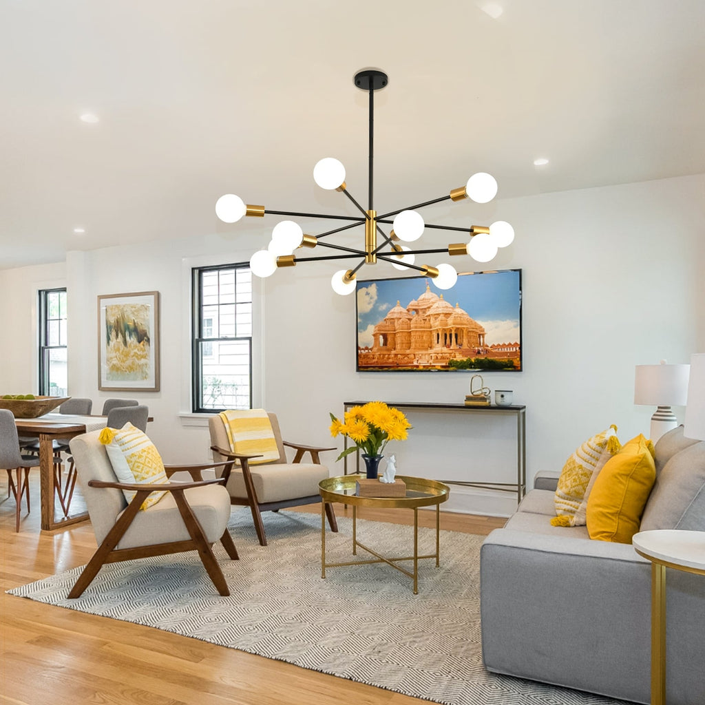 Lustre linéaire moderne Spoutnik 8/10/12 lumières