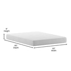 Matelas en mousse à mémoire de forme rafraîchissant au thé vert de 8 pouces, soulageant la pression, dans une boîte