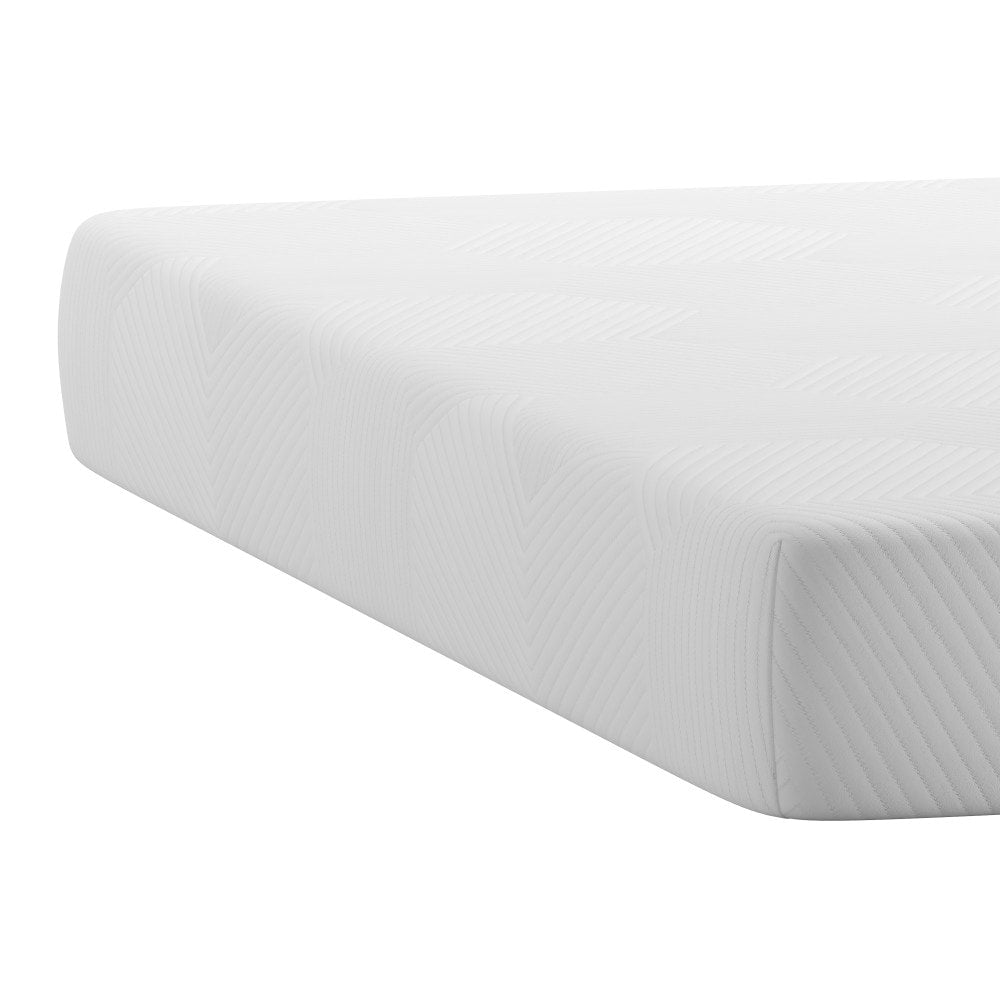 Matelas en mousse à mémoire de forme rafraîchissant au thé vert de 8 pouces, soulageant la pression, dans une boîte