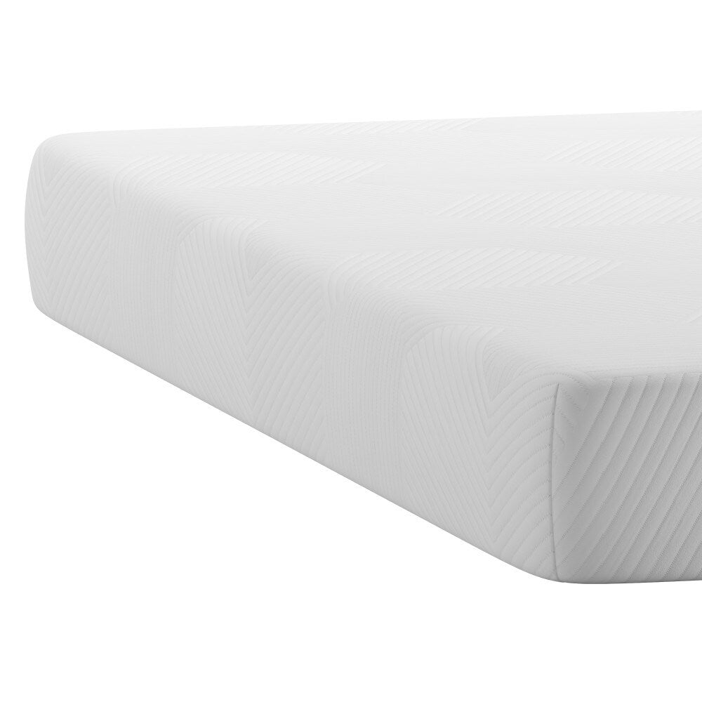 Matelas en mousse à mémoire de forme rafraîchissant au thé vert de 8 pouces, soulageant la pression, dans une boîte