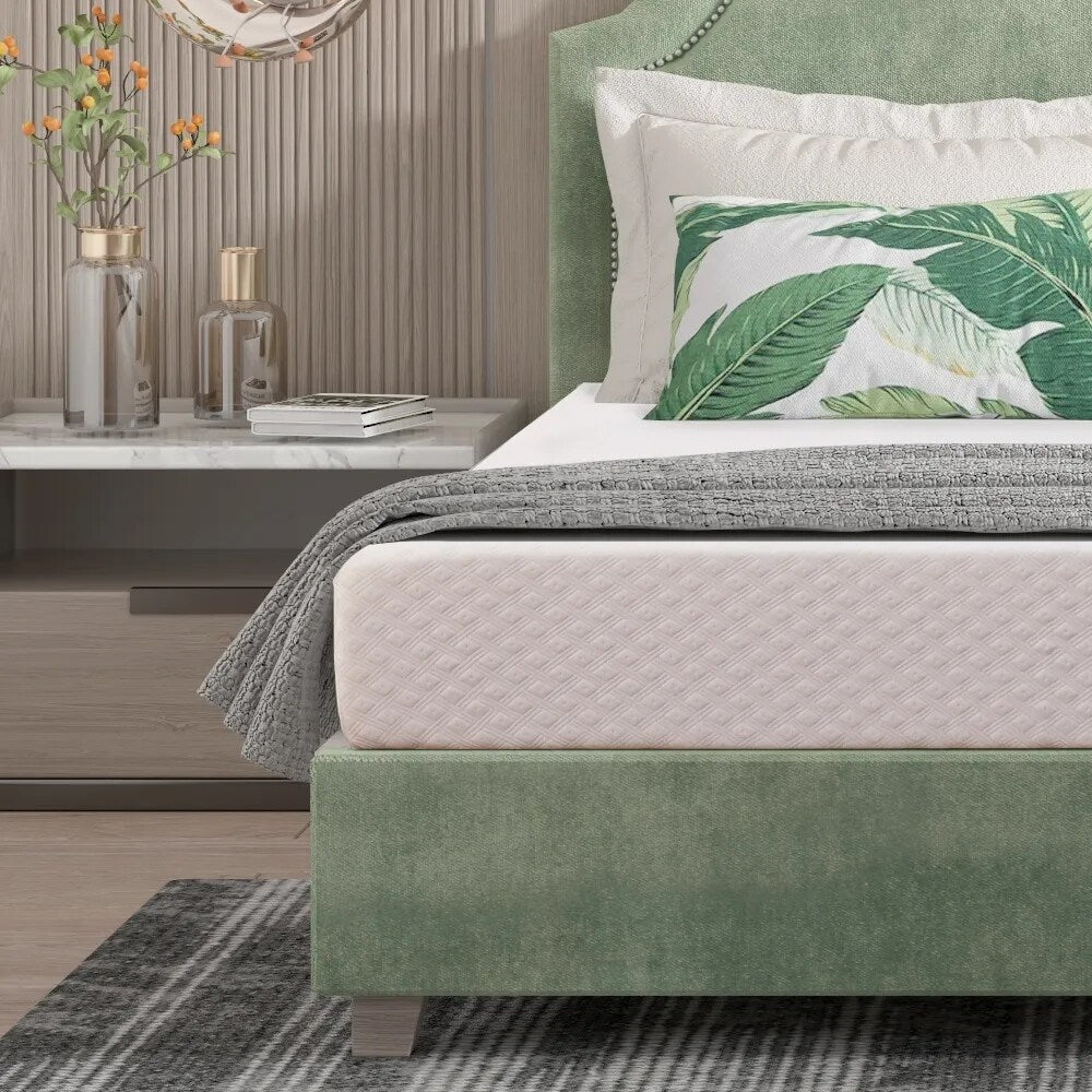 Matelas en mousse à mémoire de forme de 8 pouces avec housse en tissu lavable