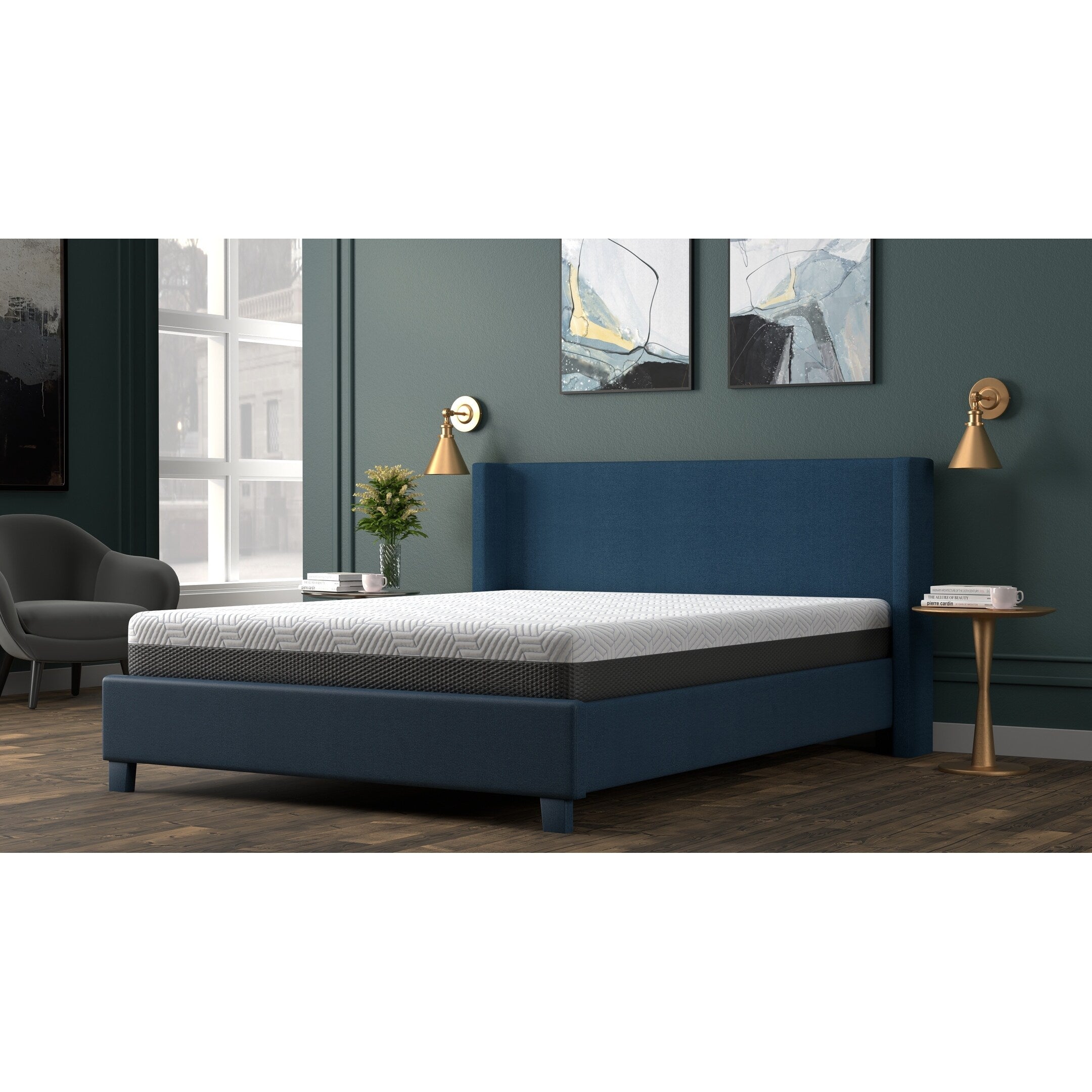 Matelas double ferme de 8 pouces avec housse rafraîchissante