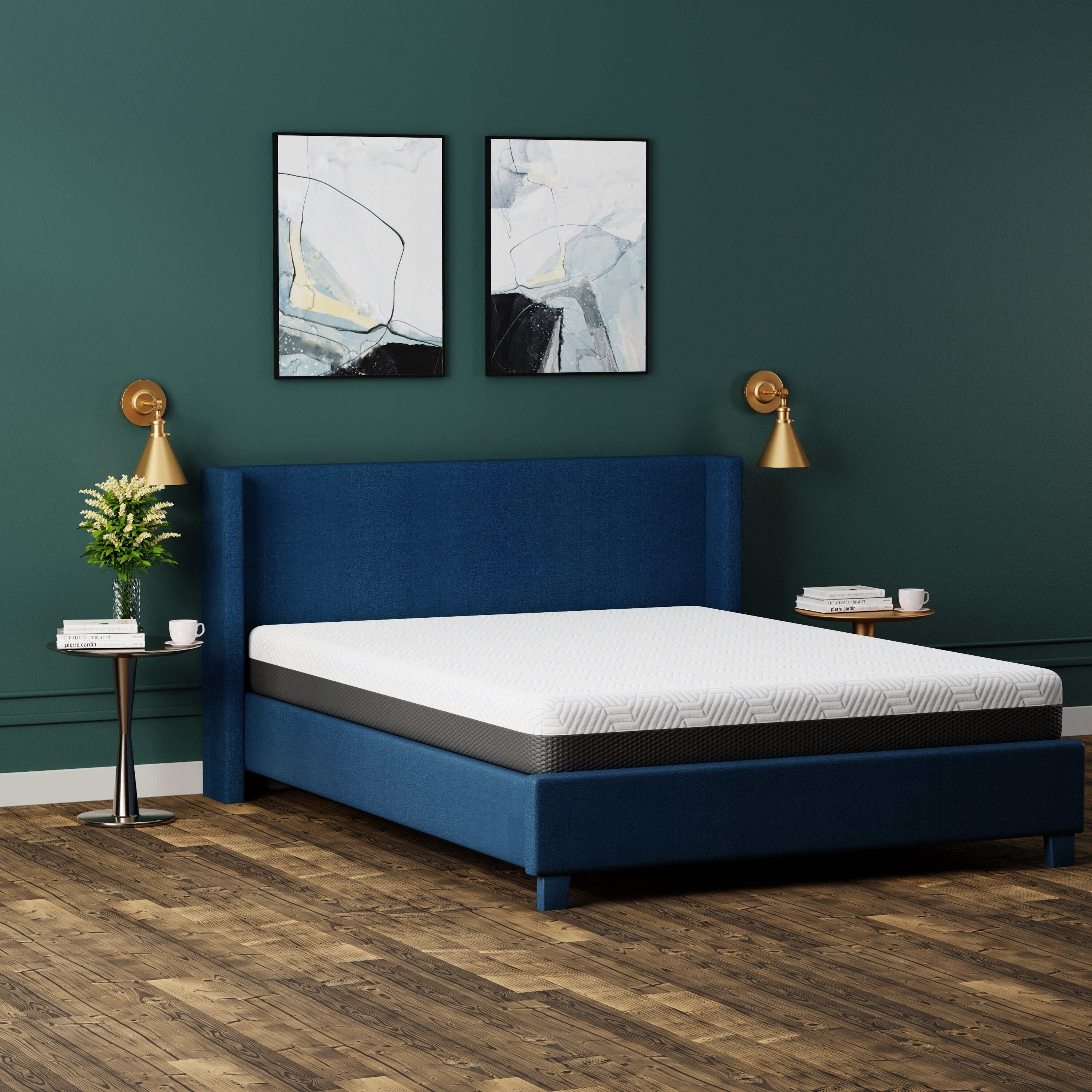 Matelas double ferme de 8 pouces avec housse rafraîchissante