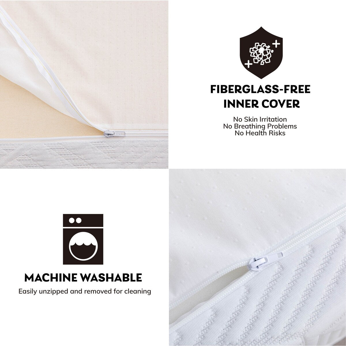 Matelas double en mousse à mémoire de forme de 20 cm, infusé de gel rafraîchissant, blanc et thé vert