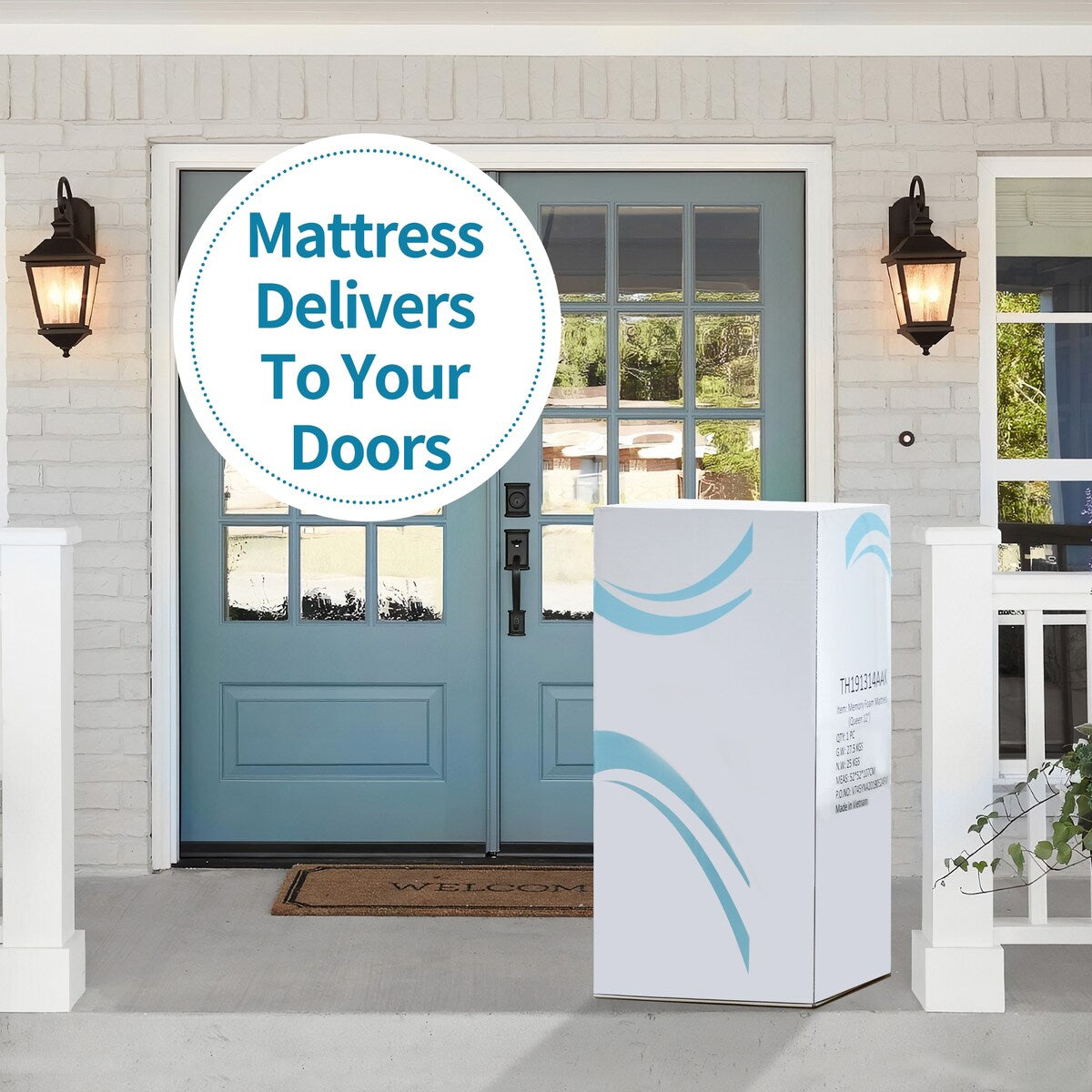 Matelas en mousse à mémoire de forme infusé de gel et de charbon de bois de 8 pouces (Queen)