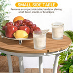 Ensemble de salle à manger d'extérieur 8 pièces avec table rectangulaire, petite table d'appoint et 6 chaises empilables