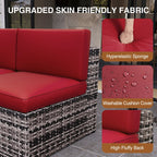 Ensemble de meubles de patio 8 pièces avec table de foyer de 40 pouces