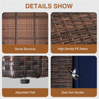 Ensemble de meubles de patio 8 pièces avec table de foyer de 40 pouces