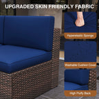 Ensemble de meubles de patio 8 pièces avec table de foyer de 40 pouces