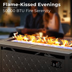 Ensemble de canapés d'extérieur en osier 8 pièces, grands ensembles de conversation avec table et foyer