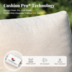 Ensemble de canapés d'extérieur en osier 8 pièces, grands ensembles de conversation avec table et foyer