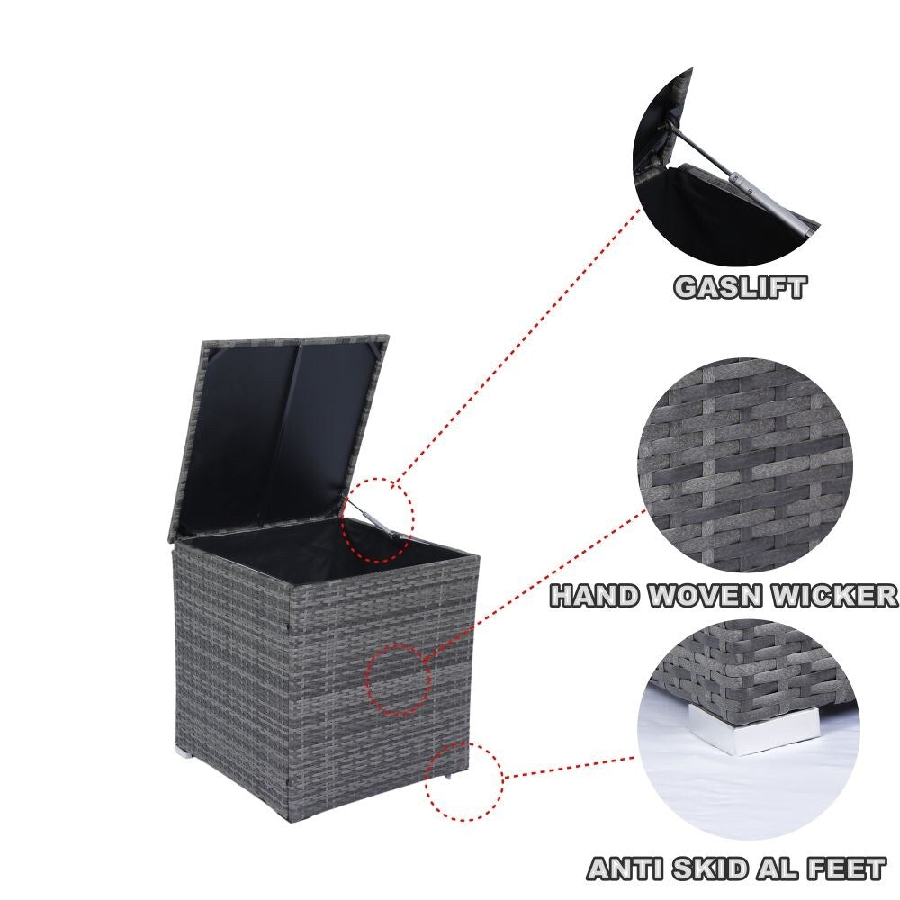 Ensemble de 8 canapés d'extérieur en rotin et osier pour patio