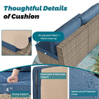 Ensemble de sièges sectionnels 8 pièces avec foyer