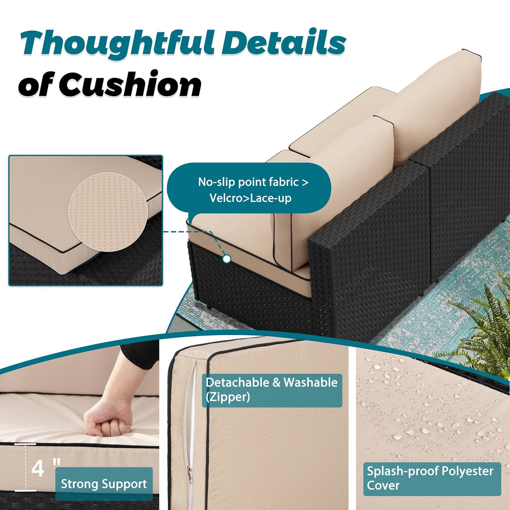 Ensemble de sièges sectionnels 8 pièces avec foyer