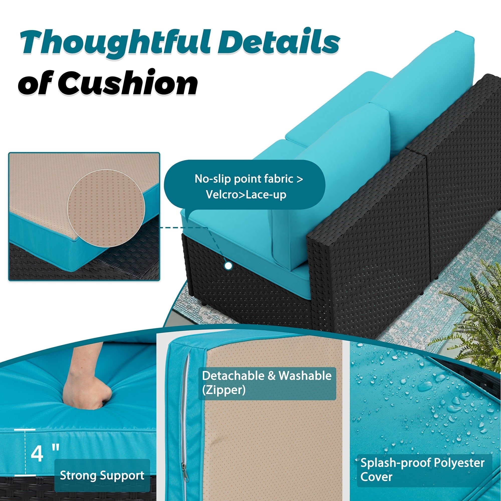 Ensemble de sièges sectionnels 8 pièces avec foyer