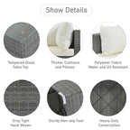 Ensembles de meubles de patio extérieur 8 pièces