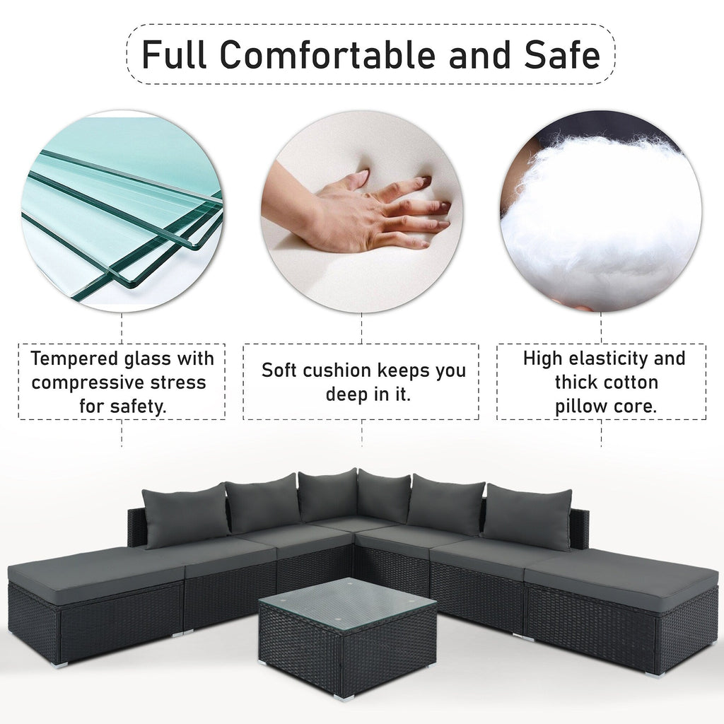 Ensembles de meubles de patio extérieur 8 pièces