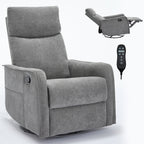 Fauteuil de massage pivotant à 360° avec vibrations en 8 points, dossier réglable, inclinable manuel, avec massage et chauffage lombaire