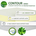 Matelas en mousse à mémoire de forme infusé d'aloe vera de 8 po