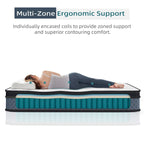 Matelas hybride en mousse à mémoire de forme infusée de gel, ferme et moyennement ferme, de 8 po, rafraîchissant et respirant, certifié CertiPUR-US, SGS et OEKO-TEX.