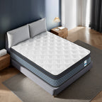 Matelas hybride en mousse à mémoire de forme infusée de gel, ferme et moyennement ferme, de 8 po, rafraîchissant et respirant, certifié CertiPUR-US, SGS et OEKO-TEX.
