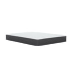 Matelas hybride à ressorts ensachés pour lit simple de 20 cm, matelas en mousse viscoélastique souple avec plateau Euro Top, blanc/gris