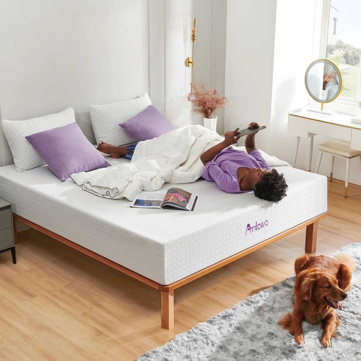 Matelas en mousse à mémoire de forme avec gel rafraîchissant de 8 pouces