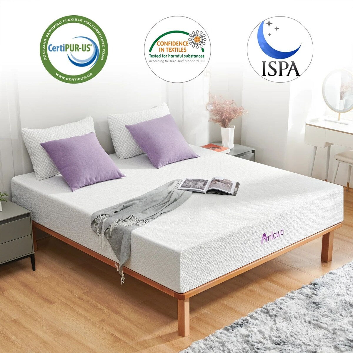 Matelas en mousse à mémoire de forme avec gel rafraîchissant de 8 pouces