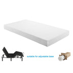 Matelas double 8 pouces en mousse à mémoire de forme infusée de gel, ferme, blanc, matelas dans une boîte