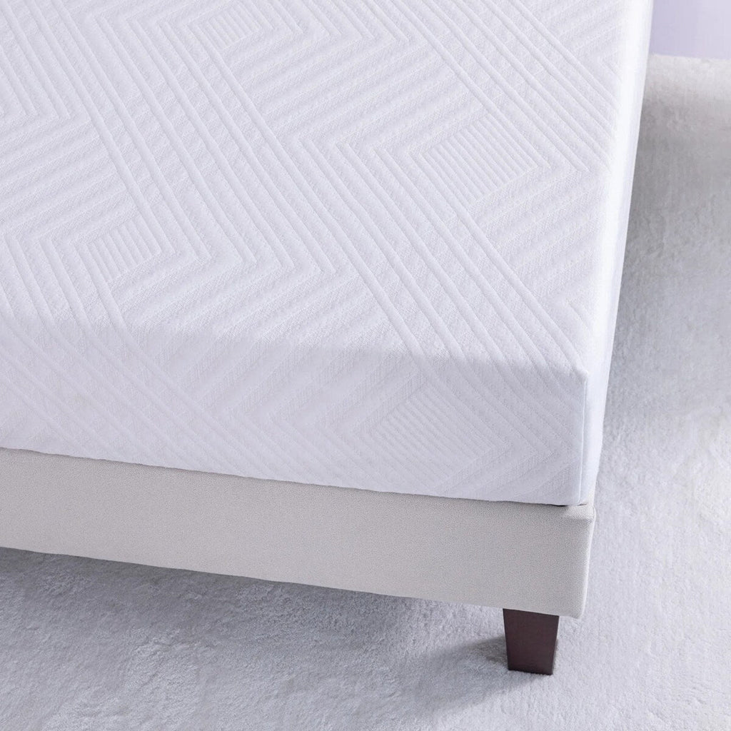 Matelas en mousse à mémoire de forme au gel de thé vert de 8 pouces, matelas rafraîchissant à sensation moyenne, livré dans une boîte, CertiPUR-US