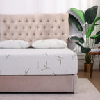 Matelas en mousse à mémoire de forme au gel de thé vert de 8 pouces, matelas rafraîchissant à sensation moyenne, livré dans une boîte, CertiPUR-US