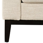 Canapé 3 places en polyester 80,5 pouces, finition bois massif – Confort haut de gamme pour salon ou bureau