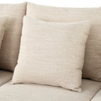 Canapé 3 places en polyester 80,5 pouces, finition bois massif – Confort haut de gamme pour salon ou bureau