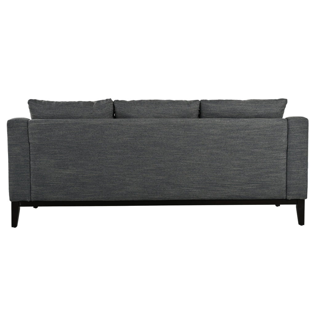 Canapé 3 places en polyester 80,5 pouces, finition bois massif – Confort haut de gamme pour salon ou bureau