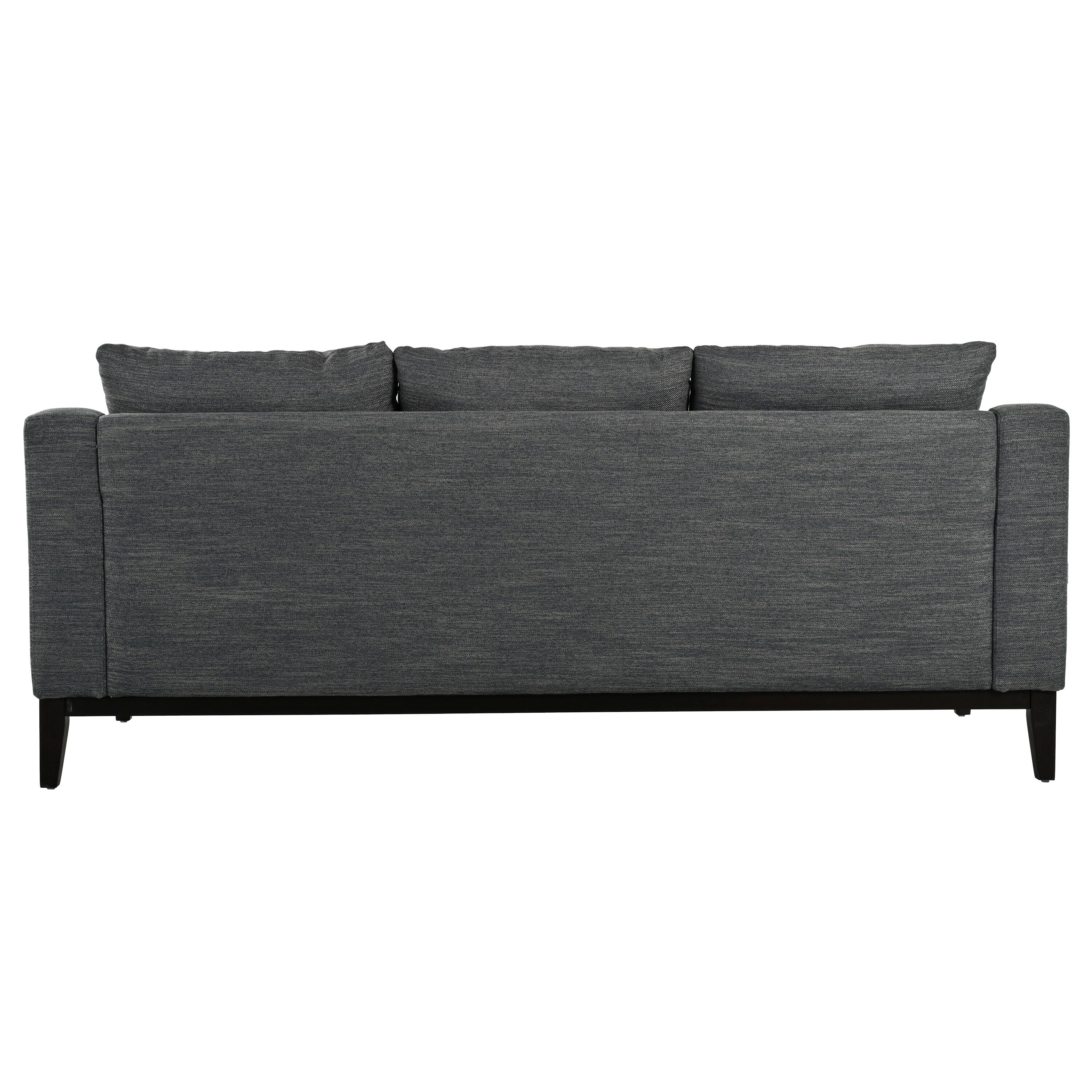 Canapé 3 places en polyester 80,5 pouces, finition bois massif – Confort haut de gamme pour salon ou bureau