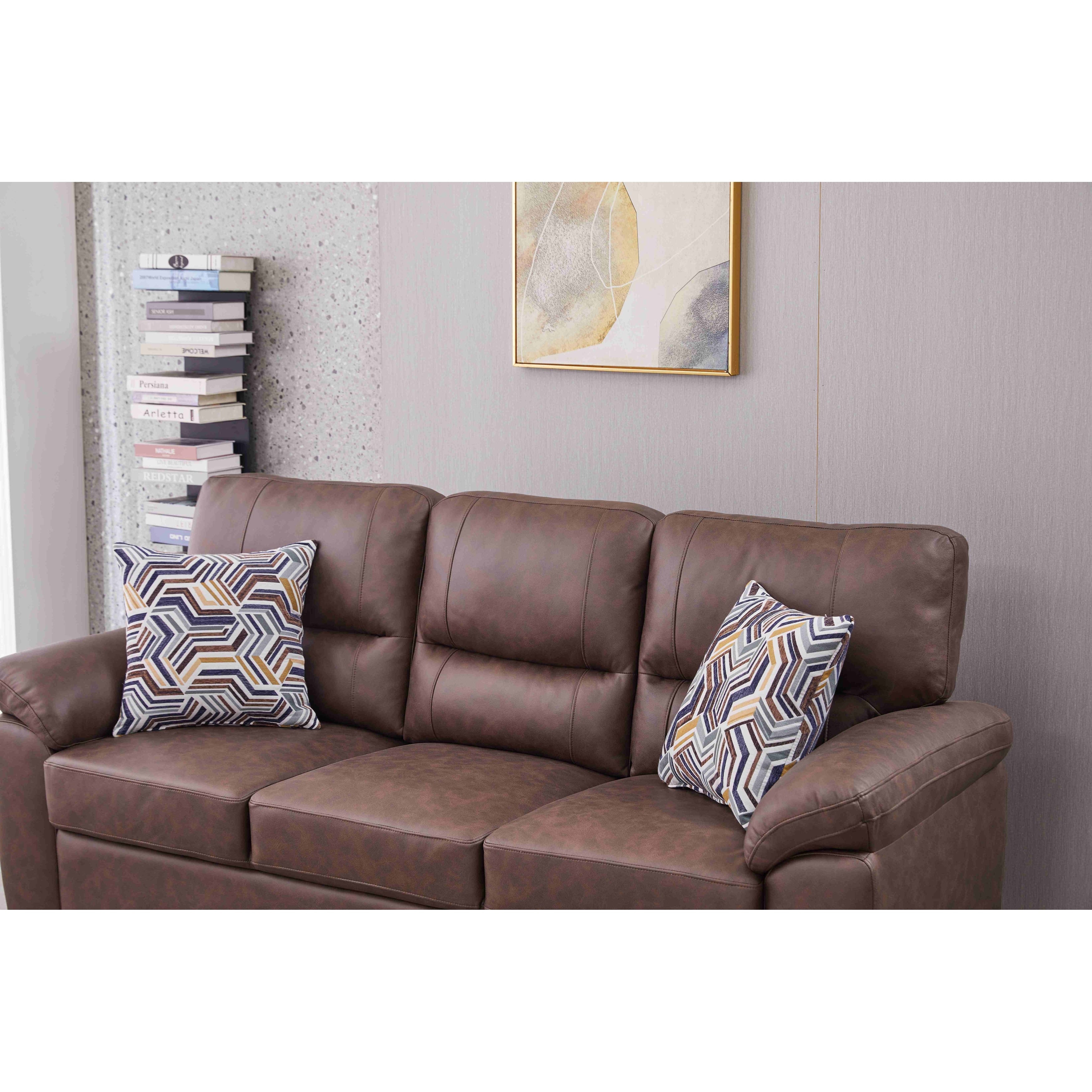 Canapé en similicuir de 80,5 po de large