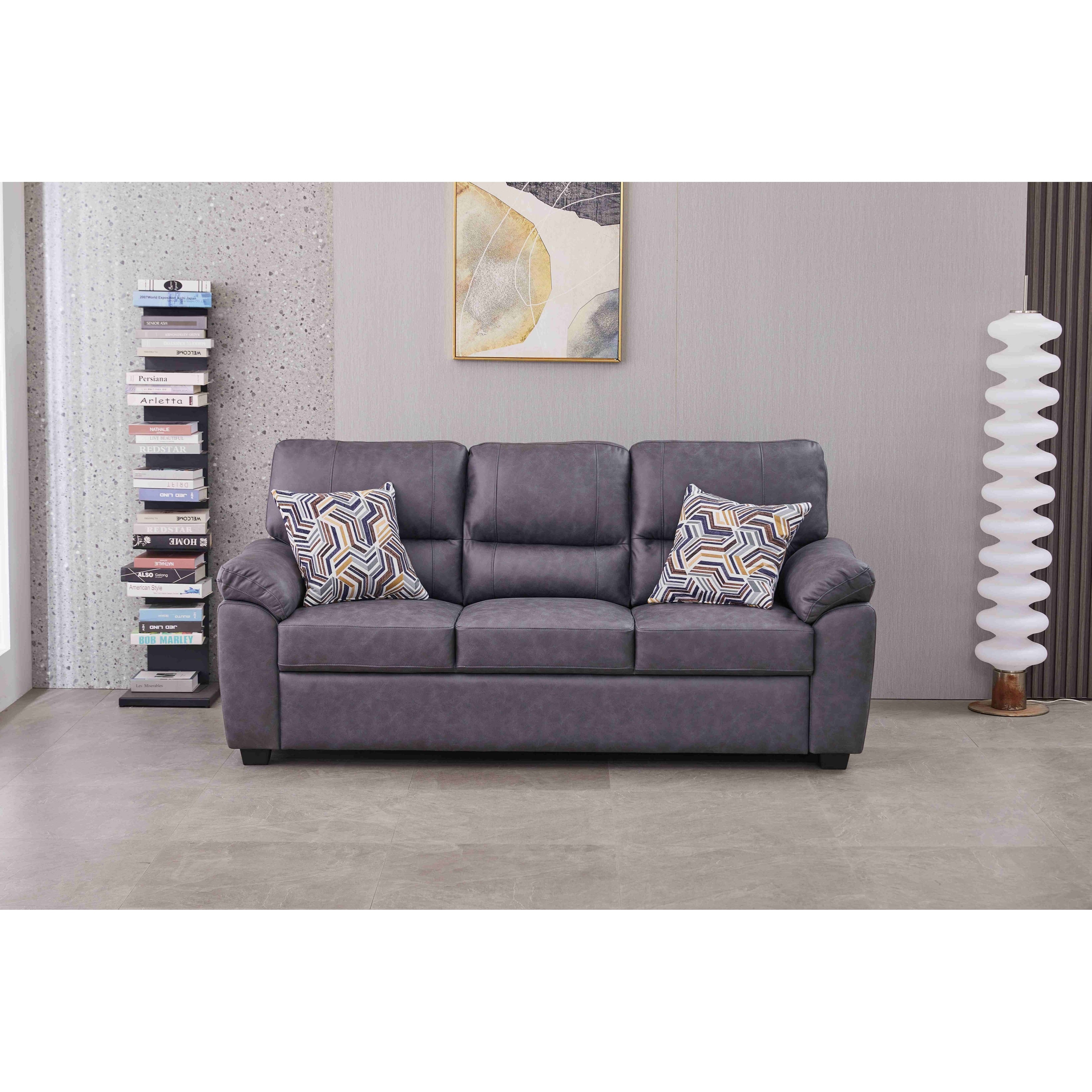 Canapé en similicuir de 80,5 po de large