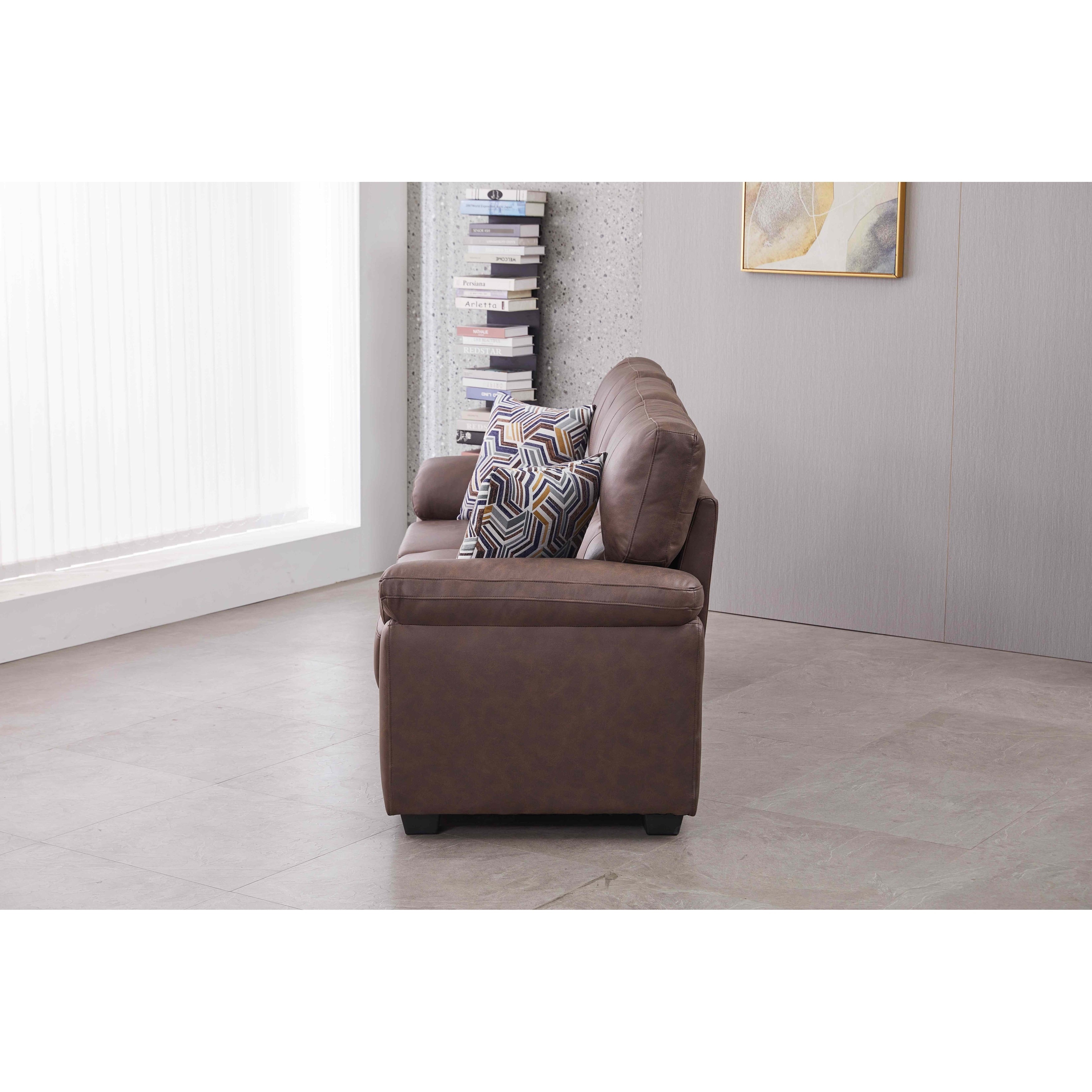 Canapé en similicuir de 80,5 po de large